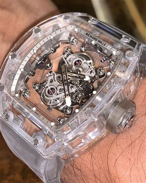 richard mille clear watch.